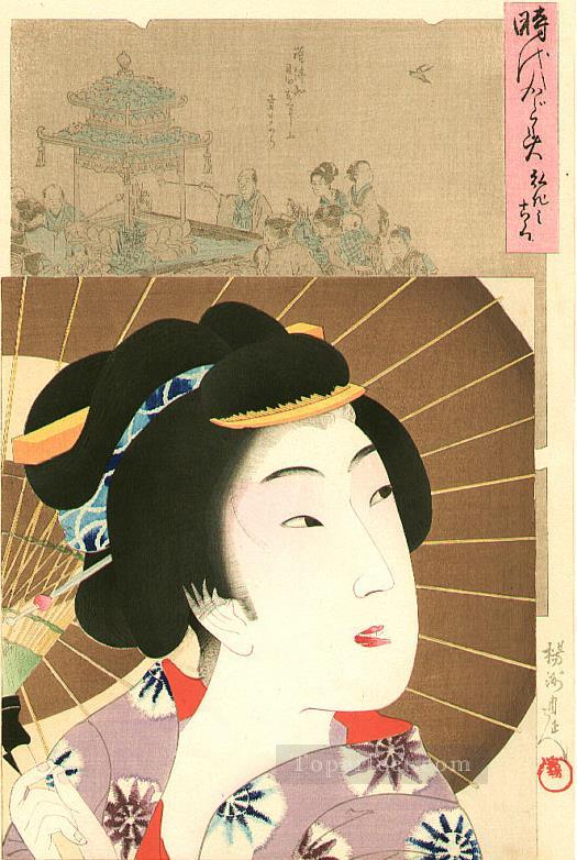 紅華時代鏡 1897年 豊原周信 日本人油絵